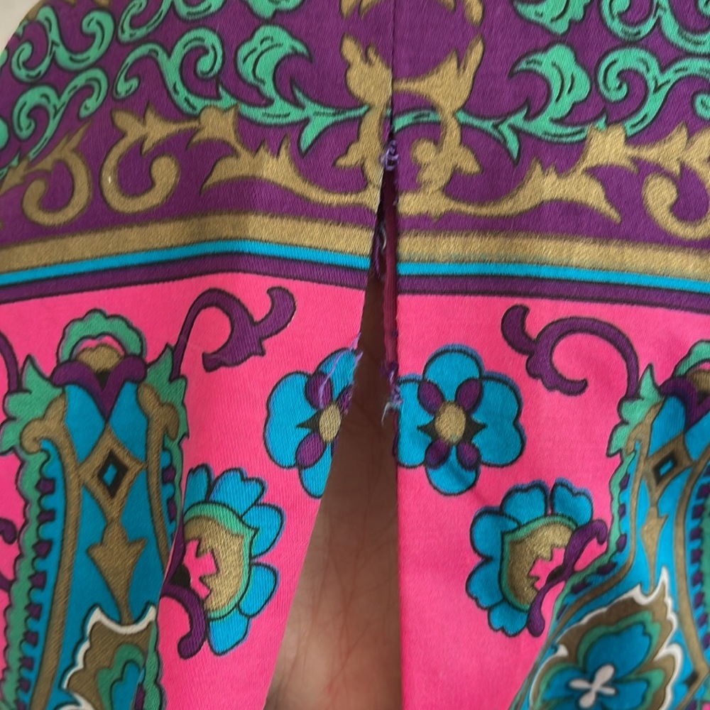 Vintage Alex Colman California 60s Psychedelic Maxi Skirt Pink Teal Purple - Picture 12 of 12